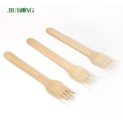 Ensemble de fourchette en bois de couverts jetables biodégradables en bambou 95mm