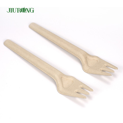 Cuillère de fourchette de couteau de bagasse de canne à sucre de couverts jetables biodégradables faits sur commande