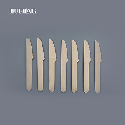 Coutellerie jetable biodégradable personnalisée Couverts compostables en bois 140mm