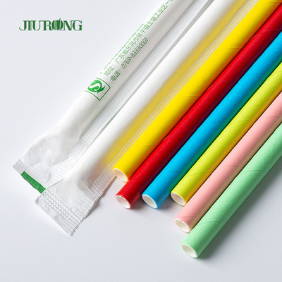 Papier biodégradable fait sur commande Straw For Coffee Drink Bendable 150mm