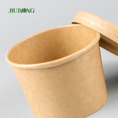 PE biodégradable de bol de papier de soupe à papier d'emballage le double a enduit