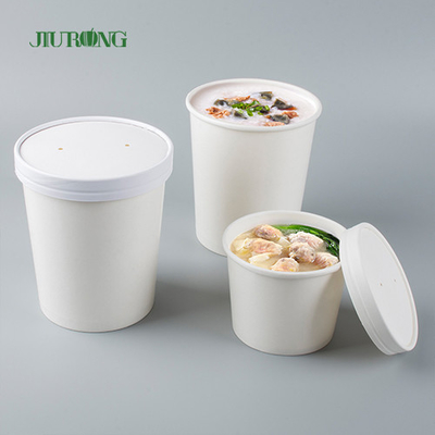 PE biodégradable de bol de papier de soupe à papier d'emballage le double a enduit