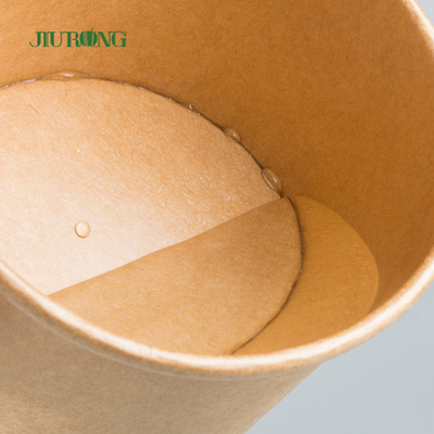 PE biodégradable de bol de papier de soupe à papier d'emballage le double a enduit