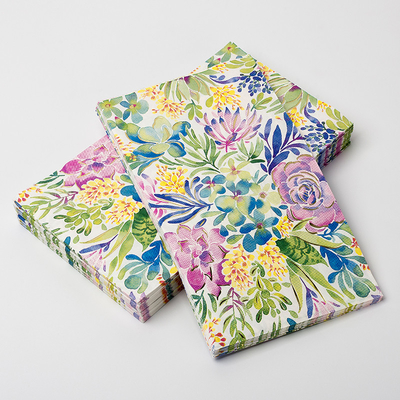 Coutume colorée compostable de catégorie comestible de serviette de papier de fleur