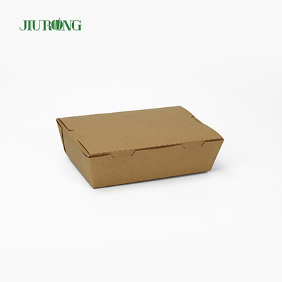Boîte papier jetable biodégradable de récipient de nourriture 900ml recyclable