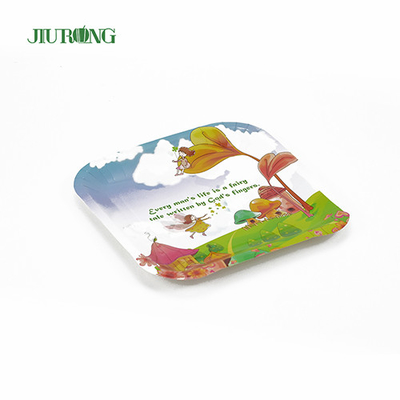 Stratification recyclable de Matt de catégorie comestible d'assiettes à papier biodégradables de revêtement UV