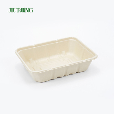 ODM biodégradable réutilisé d'OEM de boîte de papier d'emballage alimentaire de bagasse