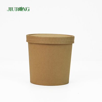 Petits bols de papier biodégradables de bol de tasse de papier de vaisselle de 16 onces avec des couvercles